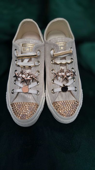 Кецове Converse с кристали Swarovski