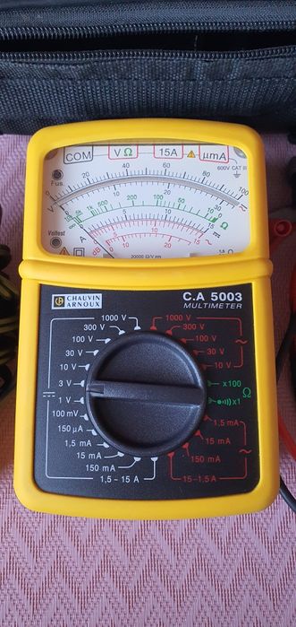 NOU-Multimetru analogic Chauvin Arnoux C.A 5003+cleste de curent MN89