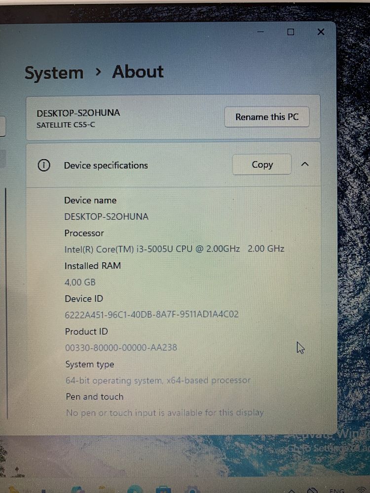 Toshiba Satelite C55