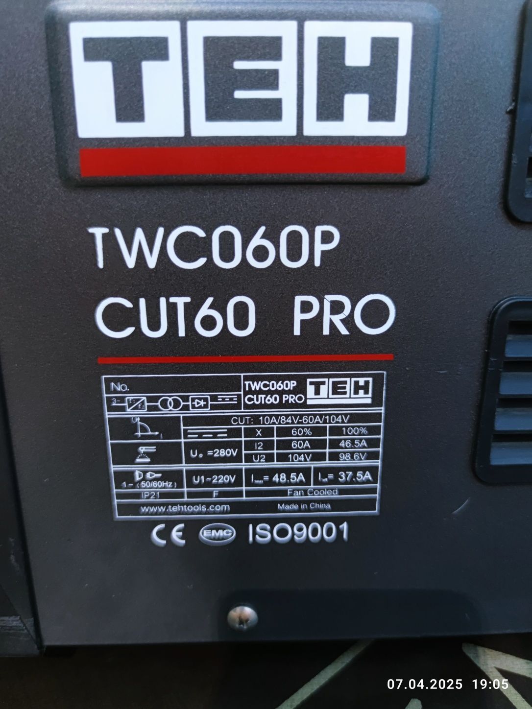 Инверторный плазменный резак TEH TWC060 CUT 60 pro