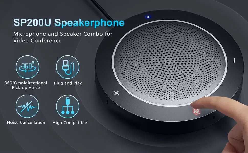 Kaysuda USB Speaker Phone 360° Omnidirectional Microphone