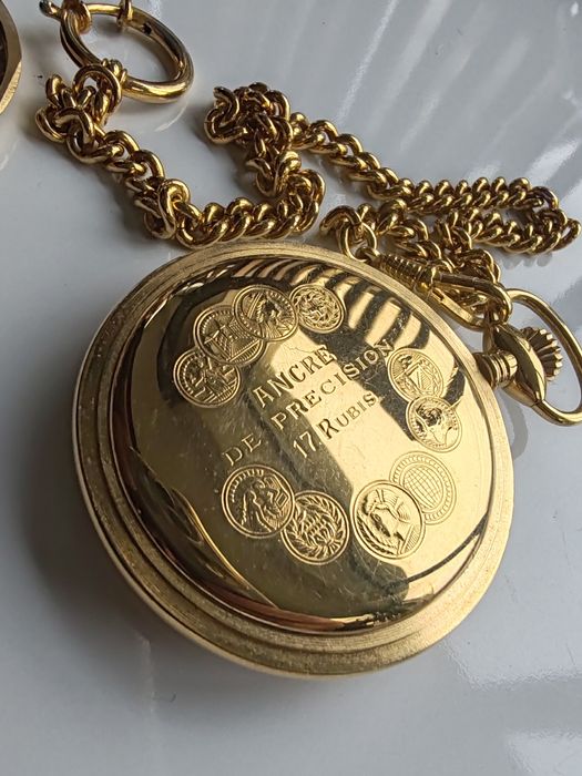 Ceas de buzunar Tissot Savonnette Mecanic Placat cu aur 50 mm