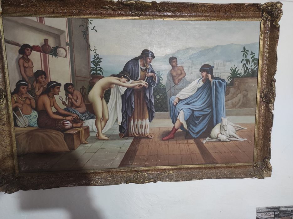 Pictură veche  pe pînză