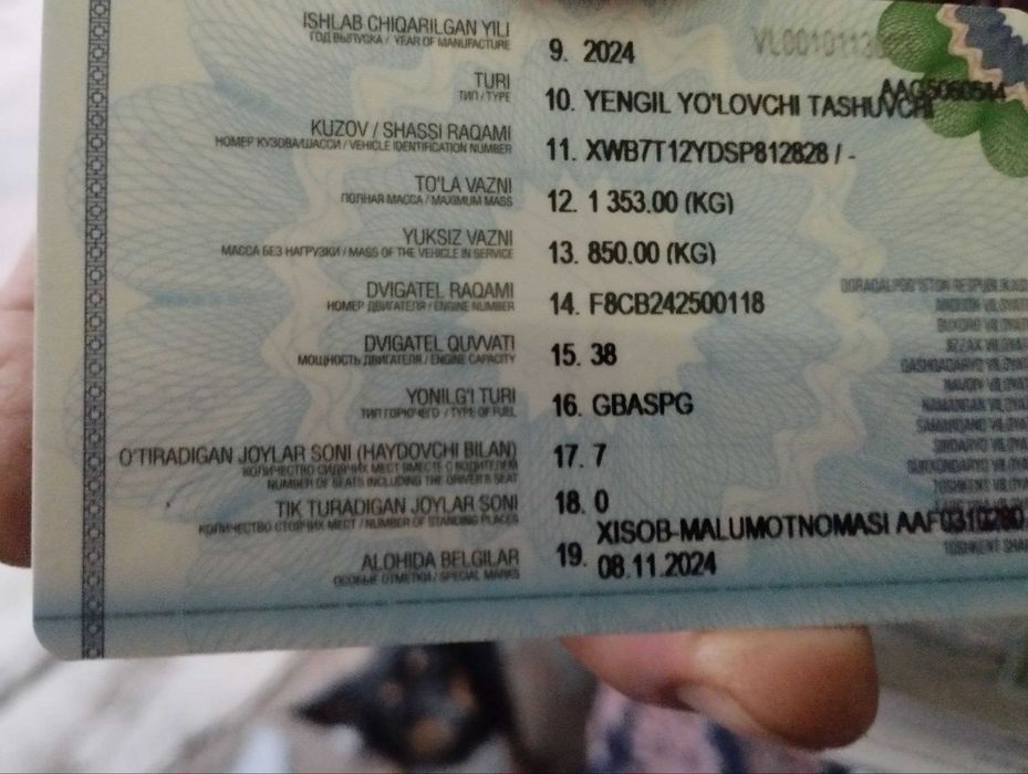 Damas 2024 Sotiladi Toza 100% Ideal sostoyaniyasi probegi 7150.km