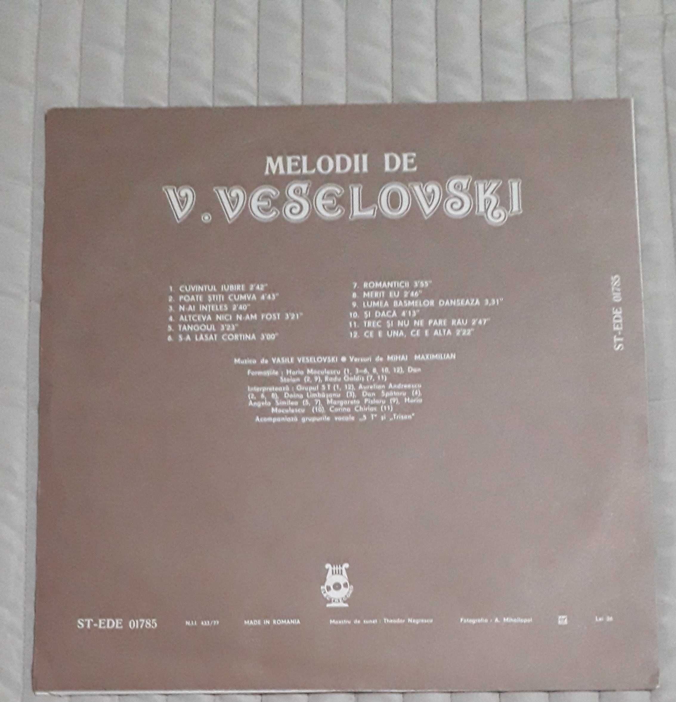 melodii de v Veselovski   disc vinil pickup