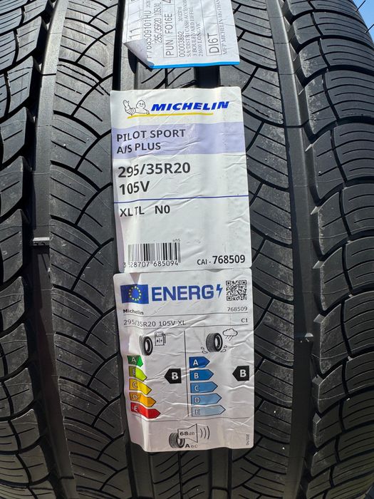 4 x anvelope ALLSEASON Michelin PilotSport A/S Plus 295/35/R20