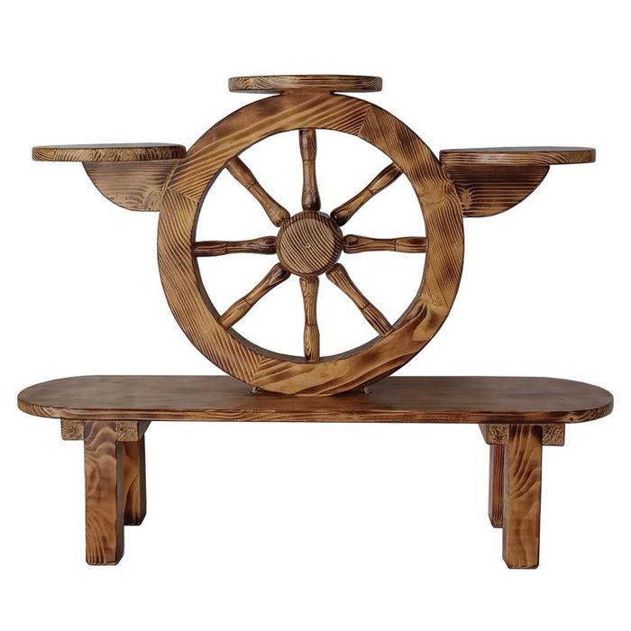 Suport de flori handmade din lemn de pin