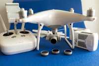Drona Quadcopter DJI Phantom 4 + 3 baterii ,filtre video + accesorii
