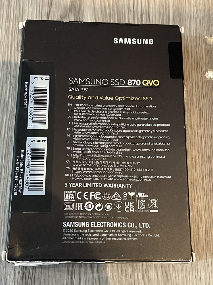 SSD Samsung 870 QVO 2T