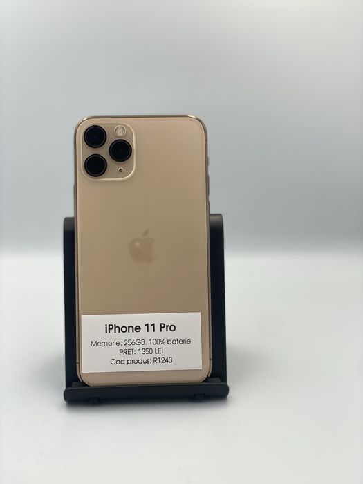 iPhone 11 Pro - 256gb memorie, 100% baterie, 1 an garantie