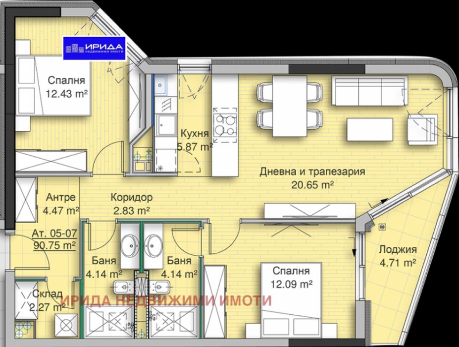 Продава се Тристаен апартамент в София, Кръстова вада - 111 кв.м за 2456 €/кв.м - Снимка #1