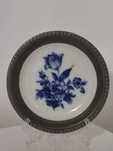 Farfurie cu flori cobalt