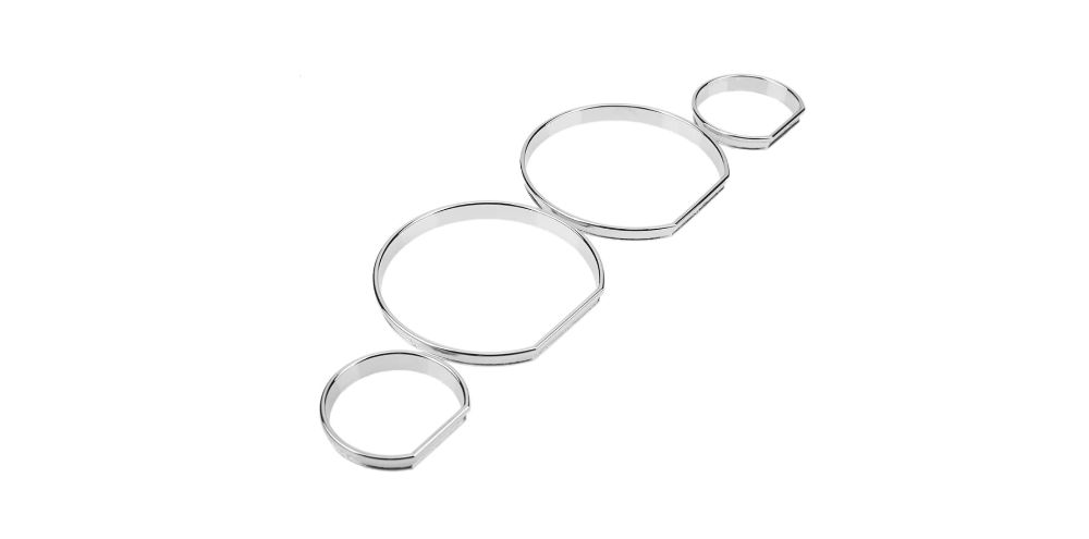 Set 4 Inele Ceasuri Bord Cromate pentru BMW E46