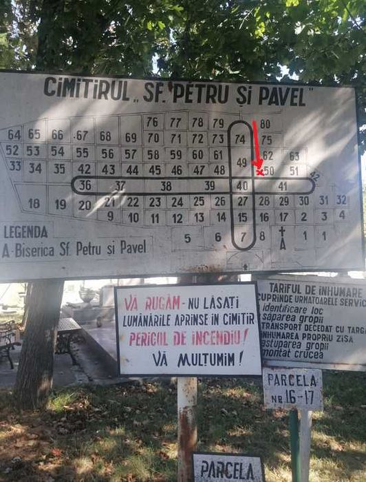 Vand un loc de veci in cimitirul Sfintii Petru si Pavel din Iasi