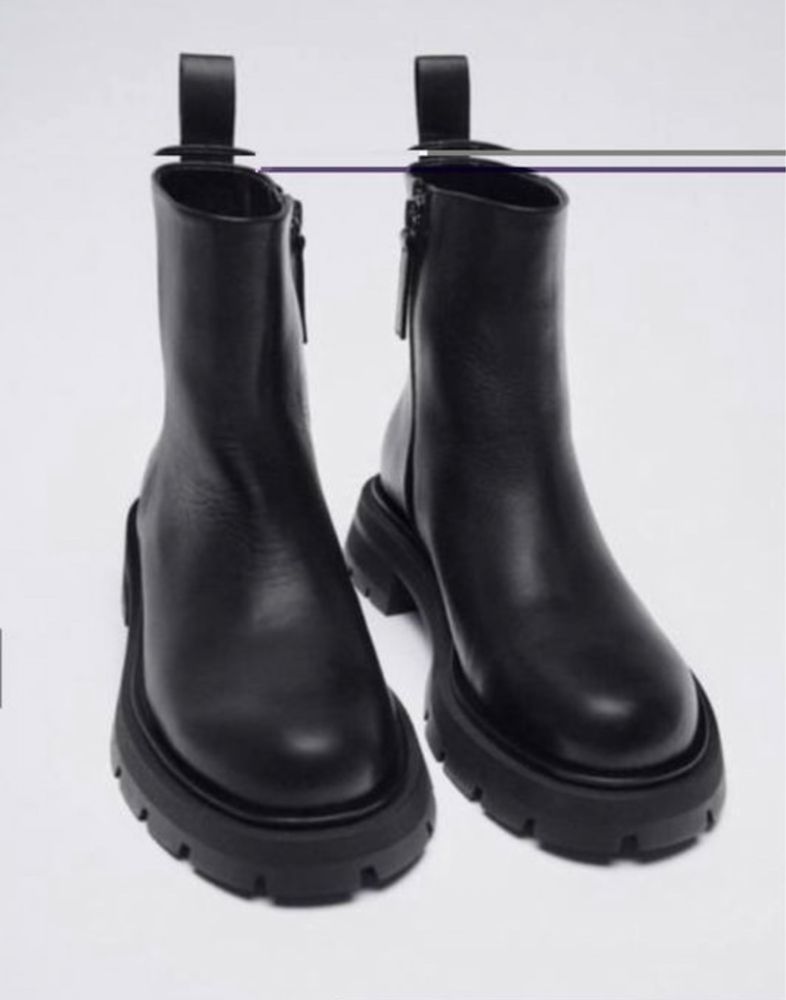 Кожаные ботинки Zara