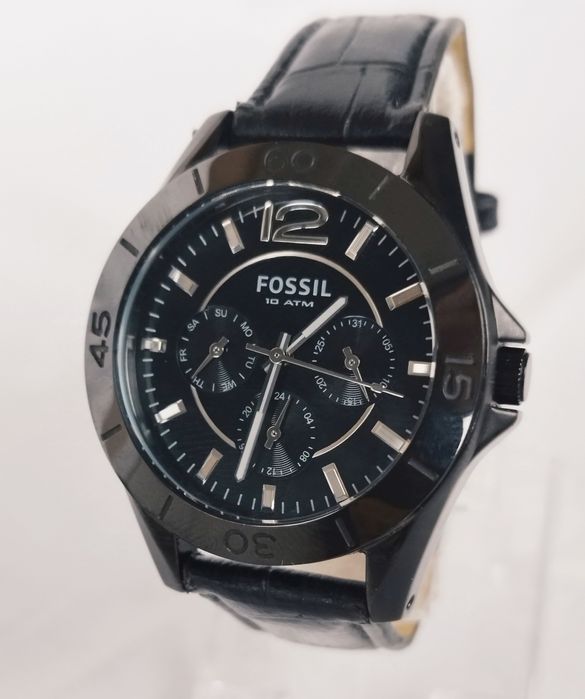 Ceas bărbătesc Fossil CE1003 ceramic, cu quartz si curea din piele.
