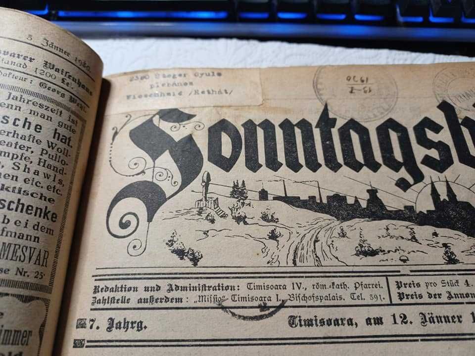 Revista timisoreana Sonntagsblatt 1929--1930