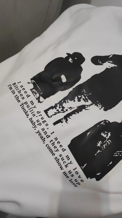 Бяло hoodie Yeat