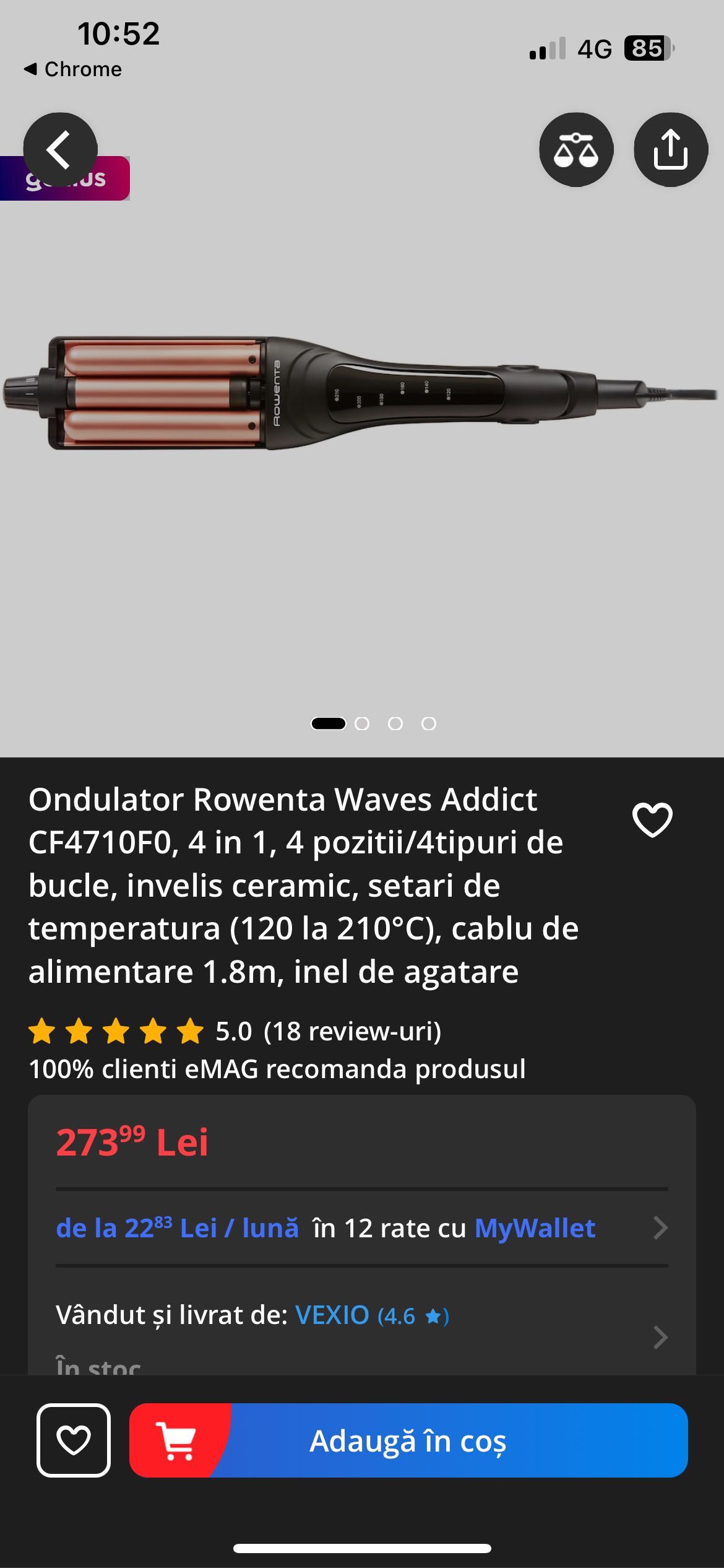 Vând ondulator rowenta