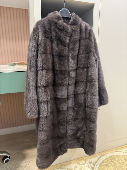 Шуба норковая коричневая