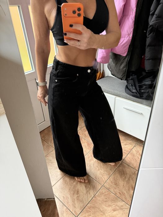 Blugi largi negri H&M