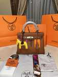 Geanta Hermes Kelly 28cm Maro cu accesorii gold cadou c:4