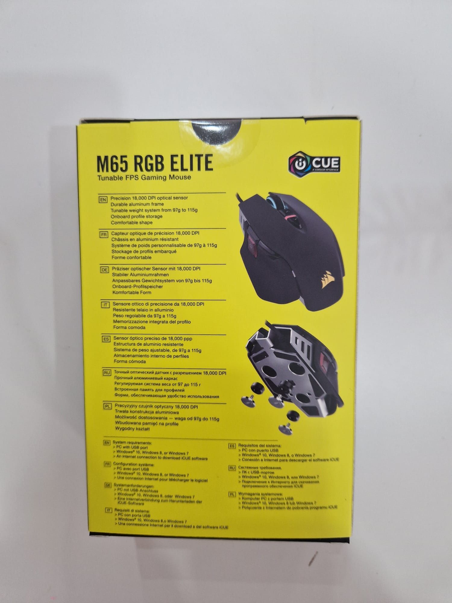Mouse gaming Corsair M65 RGB ELITE Black Tunable FPS 18.000 DPI