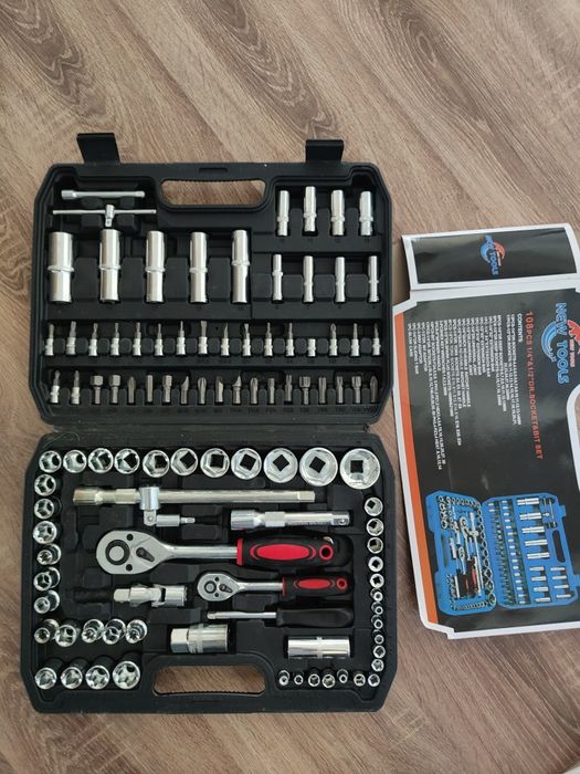 Trusa Tubulare + cheie clichet SET 108 piese