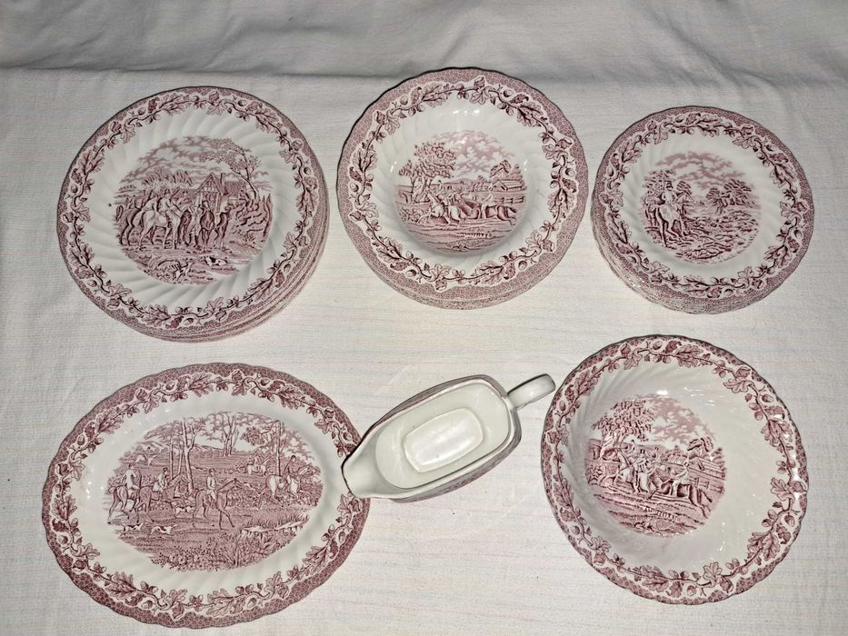 set de masa serviciu portelan englezesc Myotts Country Life 6 persoane
