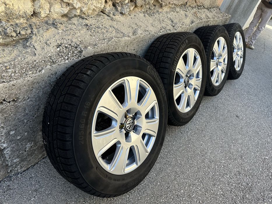 5x112 VW със зимни гуми Continental 205/60/16