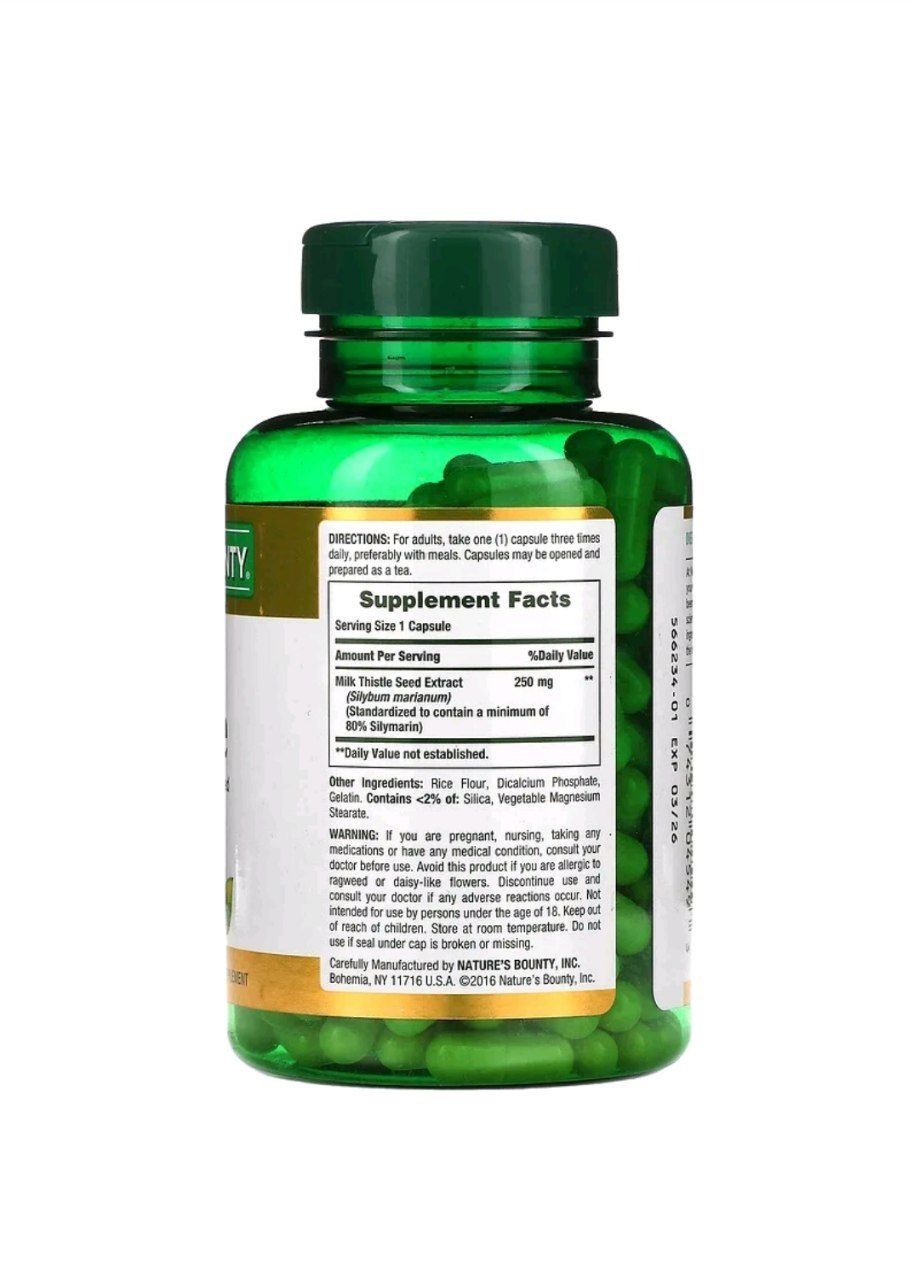 Nature's bounty Milk thistle 250mg
