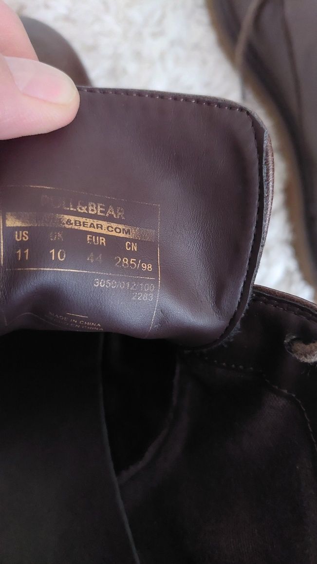 Мъжки боти от естествена кожа на Pull & Bear 44 номер.