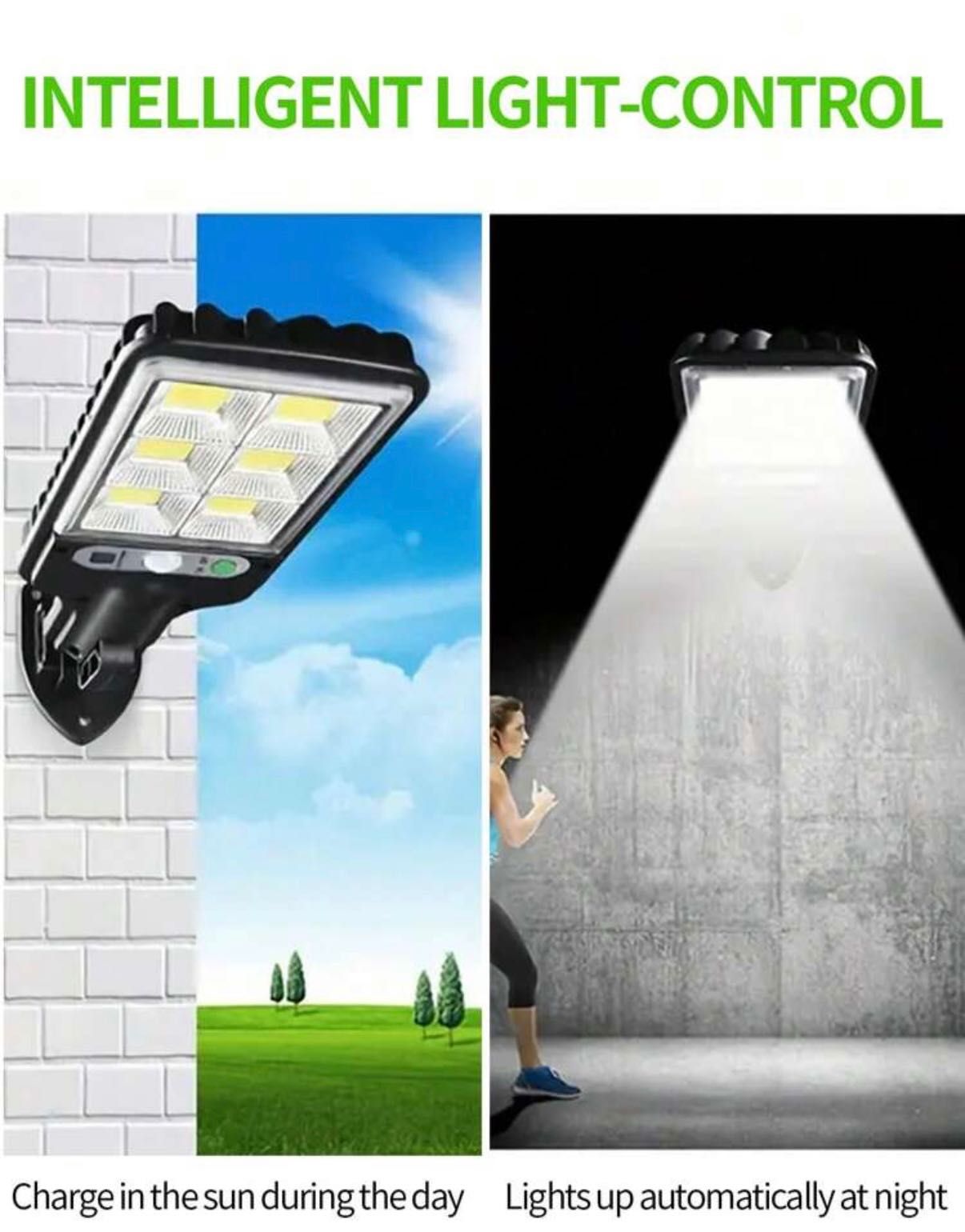 Соларна улична лампа с 72 COB LED –светлина и енергийна ефективност