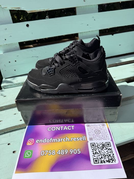 Jordan 4 Black Cat (Marimi: 38,39,40,42,45,46)