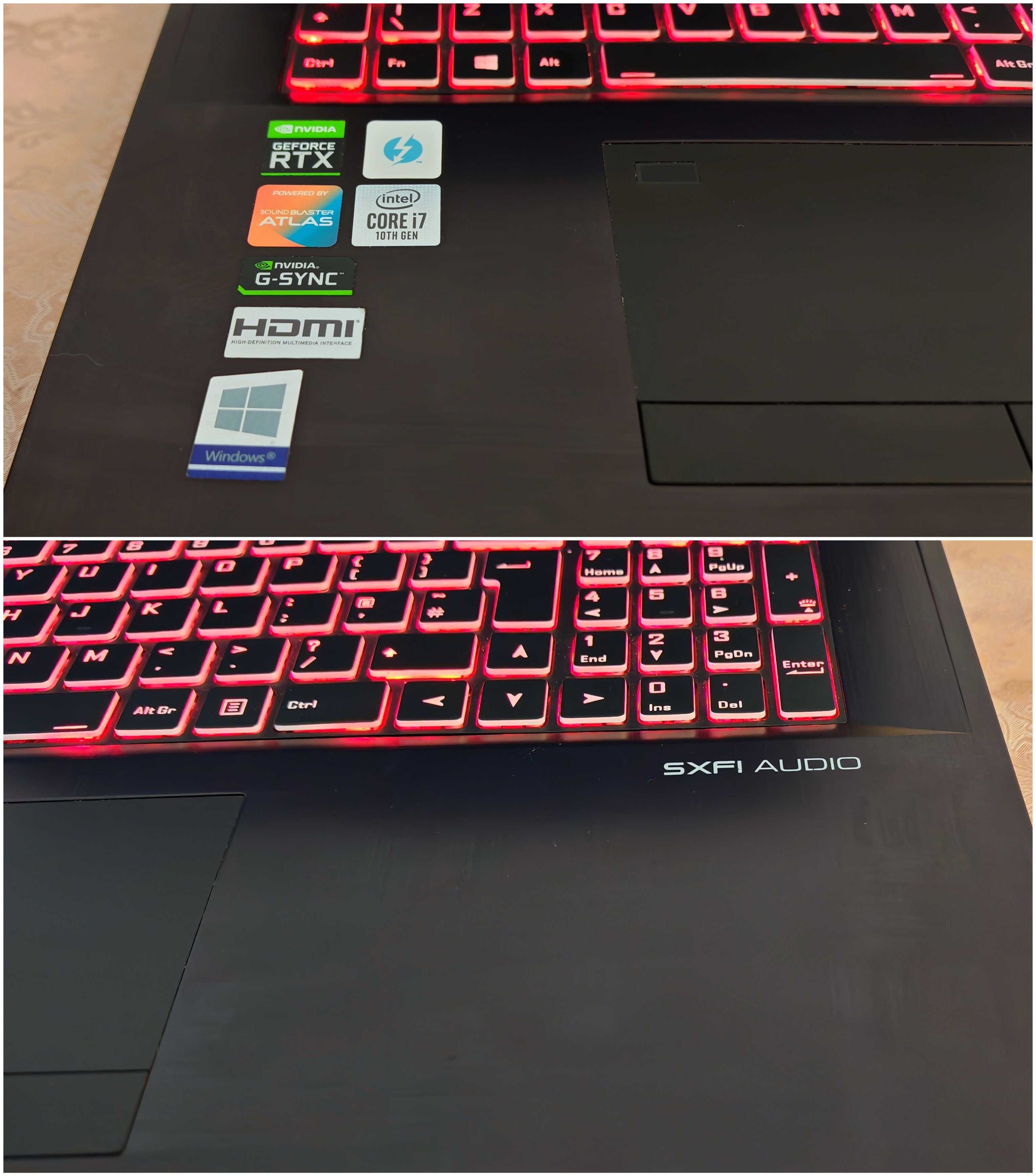 Core i7-10700K/RTX 2080 8GB/17.3 144Hz G-SYNC/16 RAM/512 SSD/Clevo XMG
