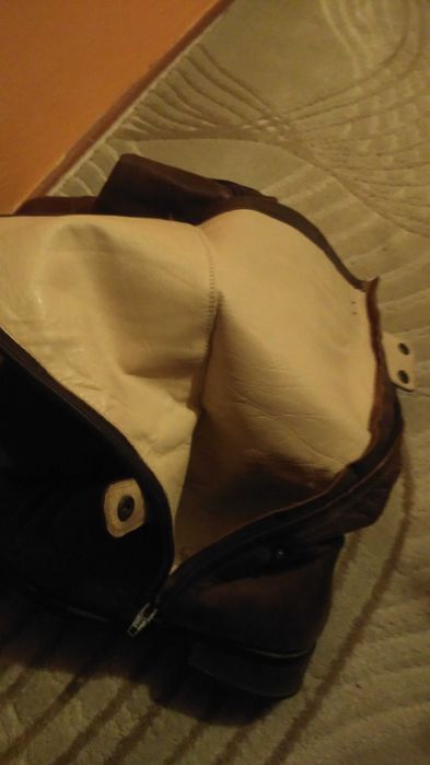 Cizme lungi, piele naturala maron, 37,5(1)  /37 (2)