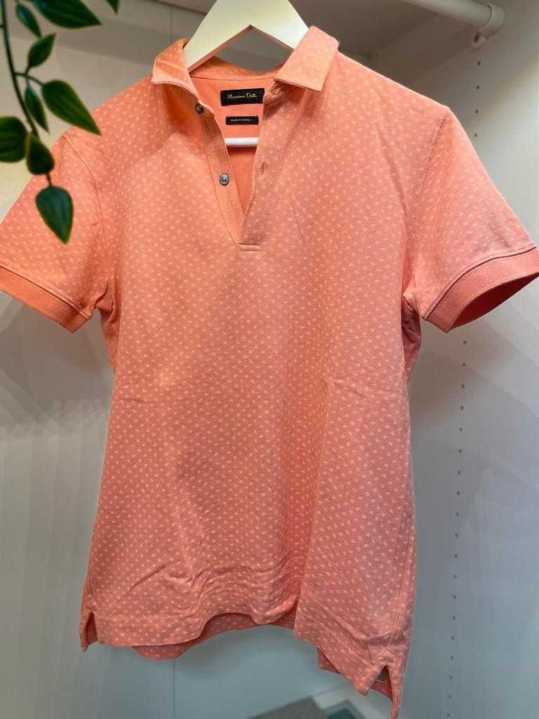 Tricou Polo/Polo T-Shirt, Massimo Dutti, Marimea M, Portocal, Slim Fit