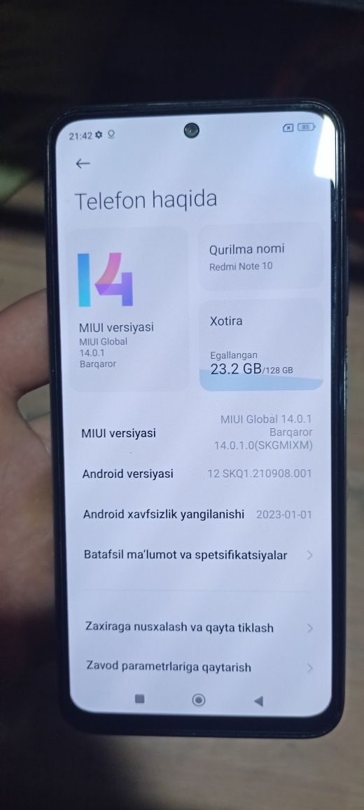 Redmi note 10 4:128 tali