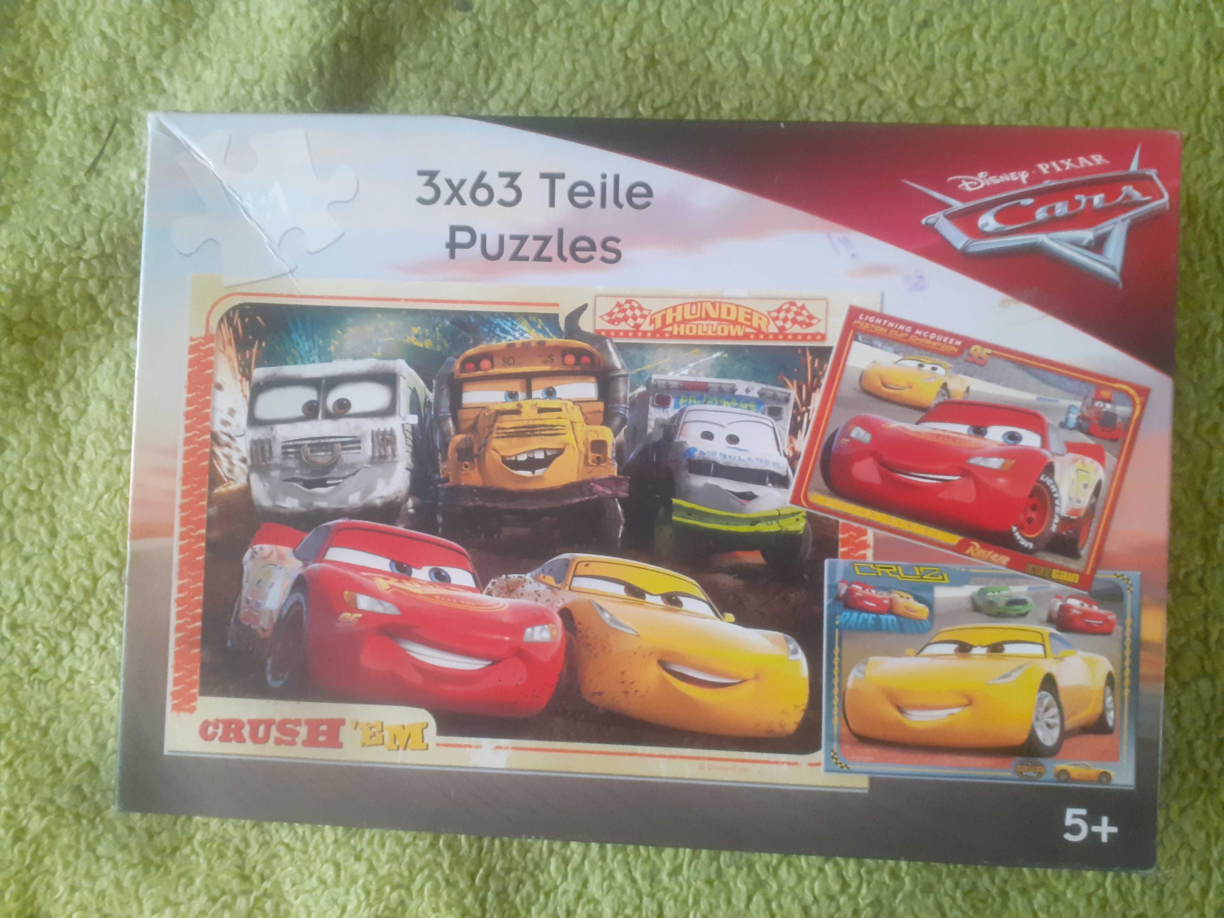 Puzzle nou cu mașinuțe 63 piese