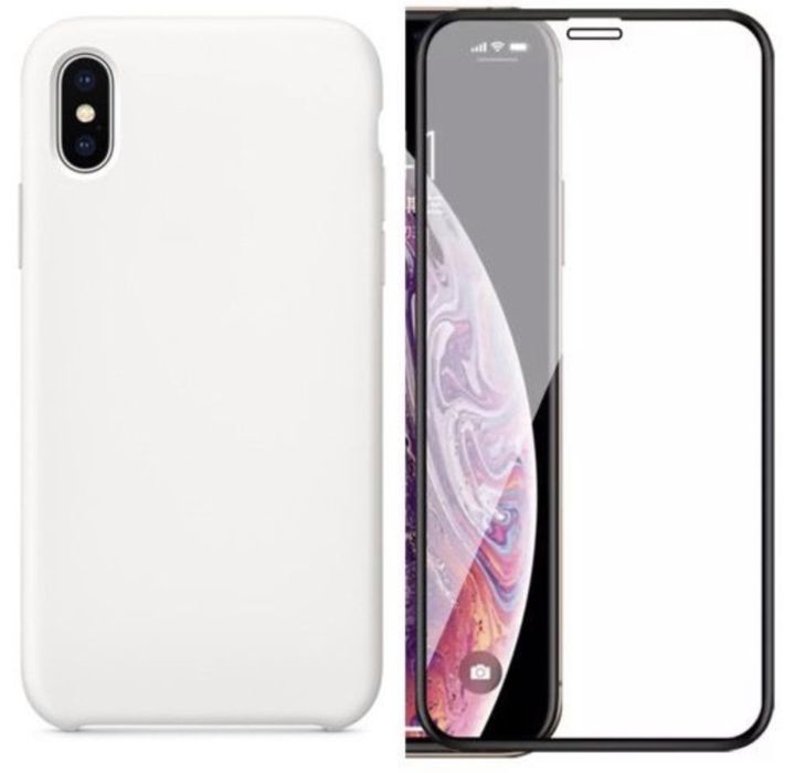 Iphone X XS MAX XR - Husa Alcantara Silicon Catifea + Folie Sticla 9D