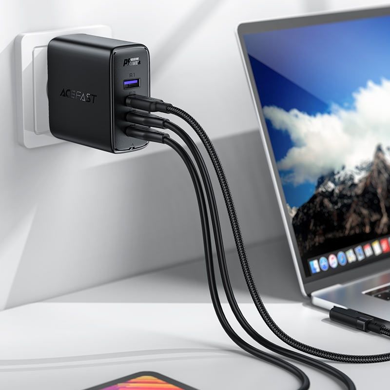 Acefast 100W GaN⁵ Quick Charger 4.0 For iPad/Laptop/Macbook/Ultrabook