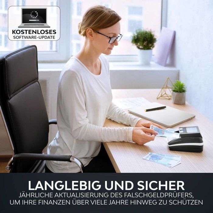 ZENACASA 2-в-1 валидатор и брояч на банкноти с тъчскрийн