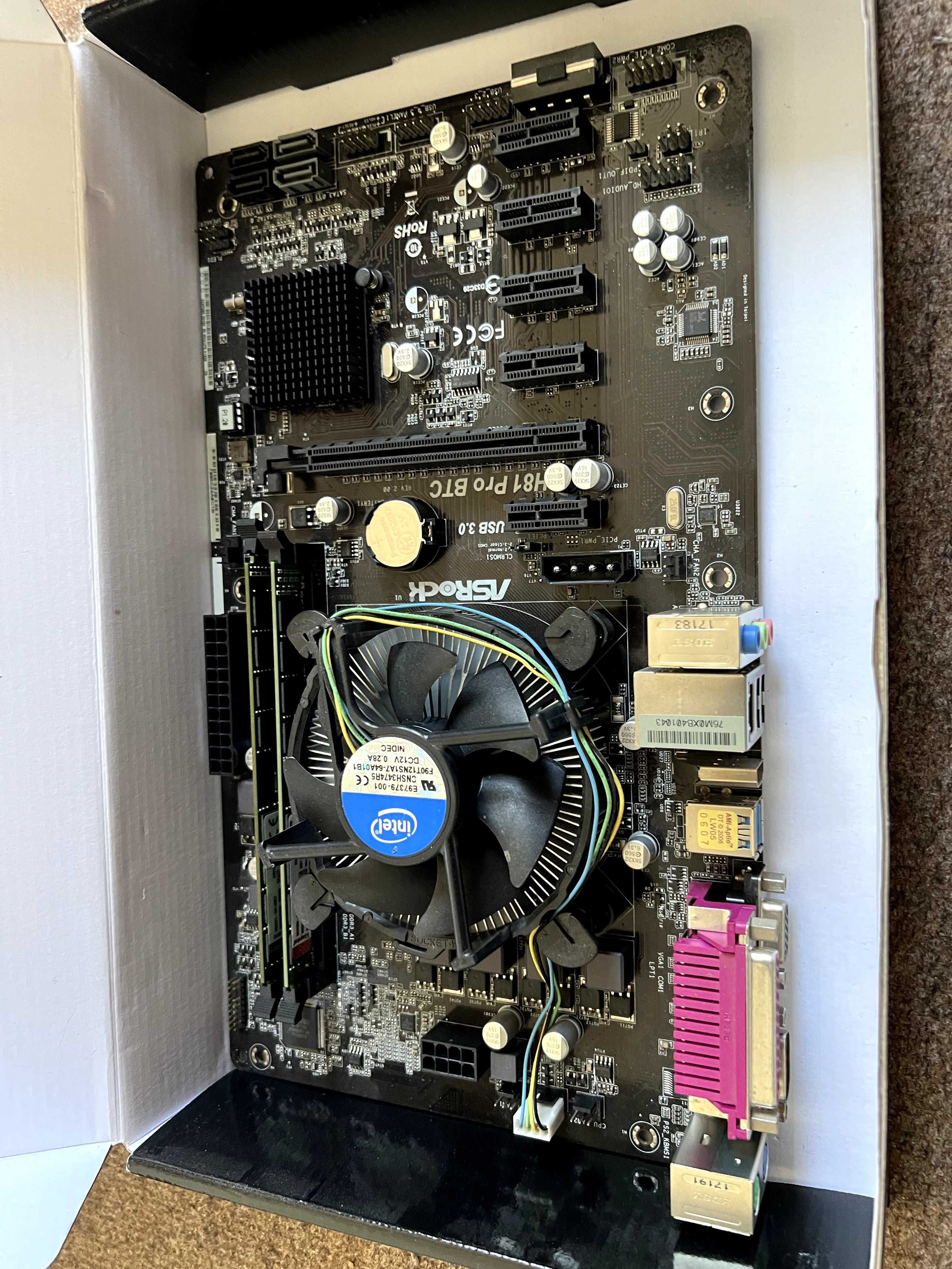 Дънна платка ASRock H81 PRO BTC R2.0 + CPU Intel Core i3-4170
