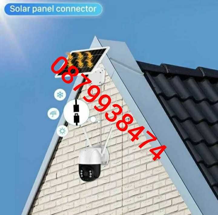 ИЗЦЯЛО АВТОНОМНА Соларна камера, 5mpx слот за сим+sd карта, icsee 4G