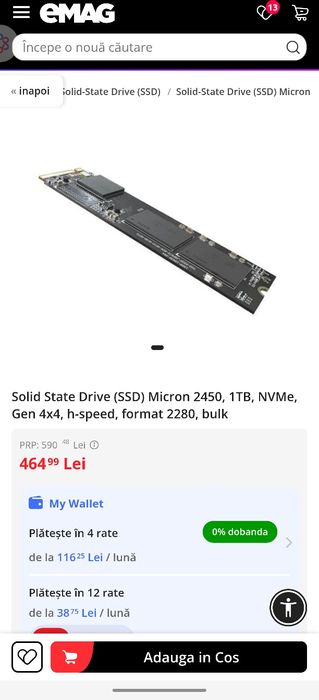 SSD M.2 Micron 1TB