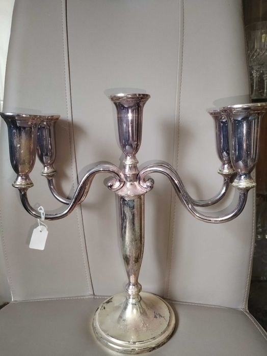 Посребрен свещник