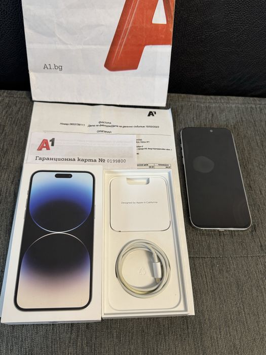 КАТО НОВ 256GB iPhone 14 Pro Max Гаранция до 2025 Silver