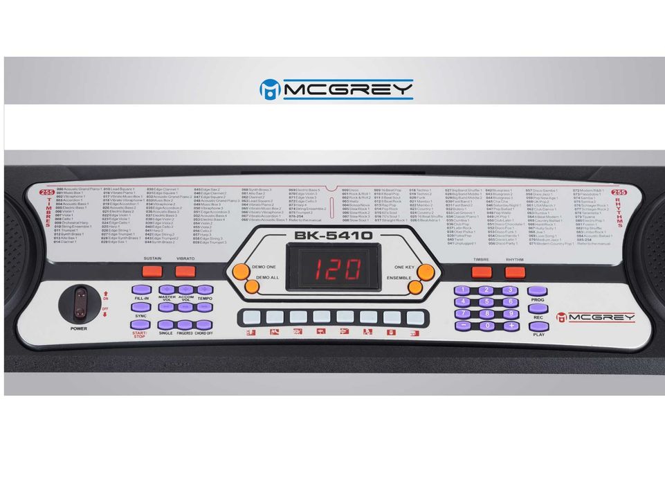 Orga McGrey BK-5410 54 clape