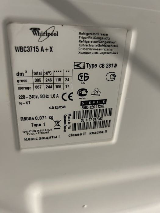 Combina frigorifica (frigider) Whirlpool