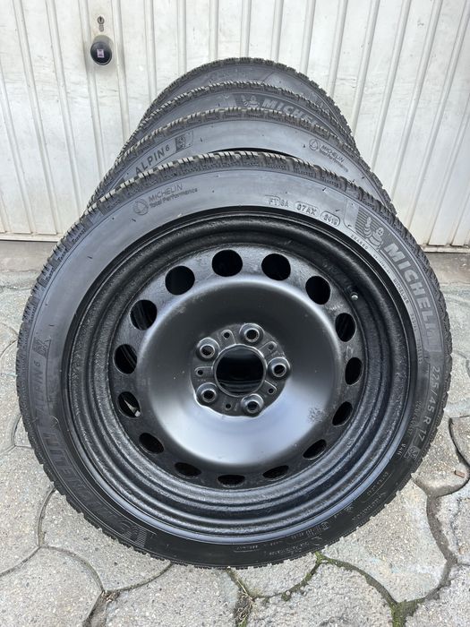 Jante 5x120mm, anvelope iarna 225/45 R17, BMW E46 E90 E91 E81 F20 F30
